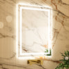 RAY Rectangular Frameless LED Mirror with Front light and Backlit | Ship today mirror