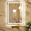 RAY Rectangular Frameless LED Mirror with Front light and Backlit | Ship today mirror