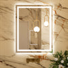 RAY Rectangular Frameless LED Mirror with Front light and Backlit | Ship today mirror