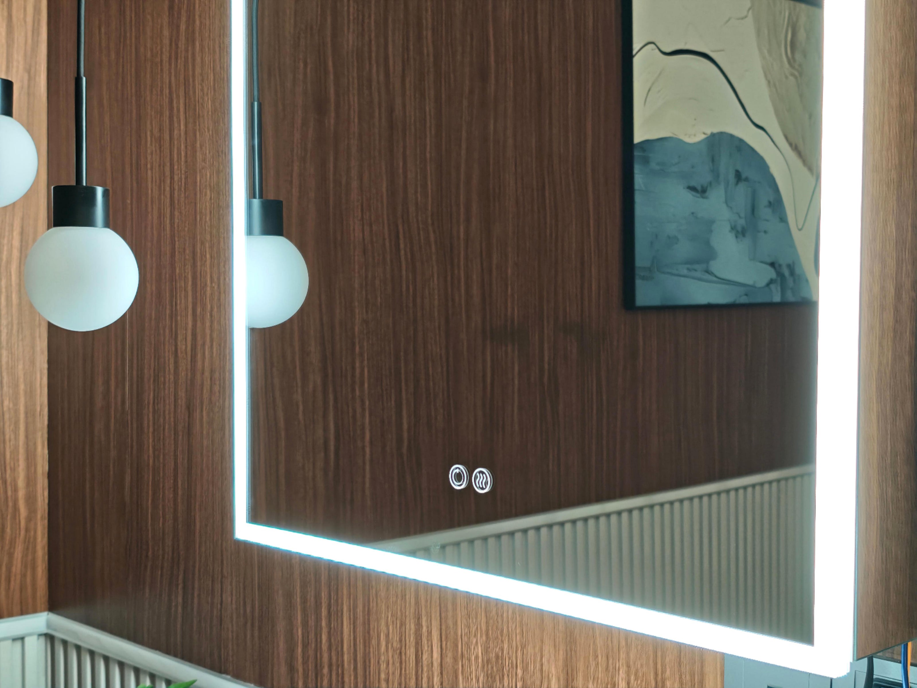 RADIY Rectangular Frameless Medicine Cabinet with Edge LED Light