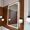 GLOWY Rectangular Frameless LED Mirror with Edge LED Light | Ship today mirror