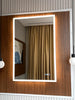 GLOWY Rectangular Frameless LED Mirror with Edge LED Light | Ship today mirror