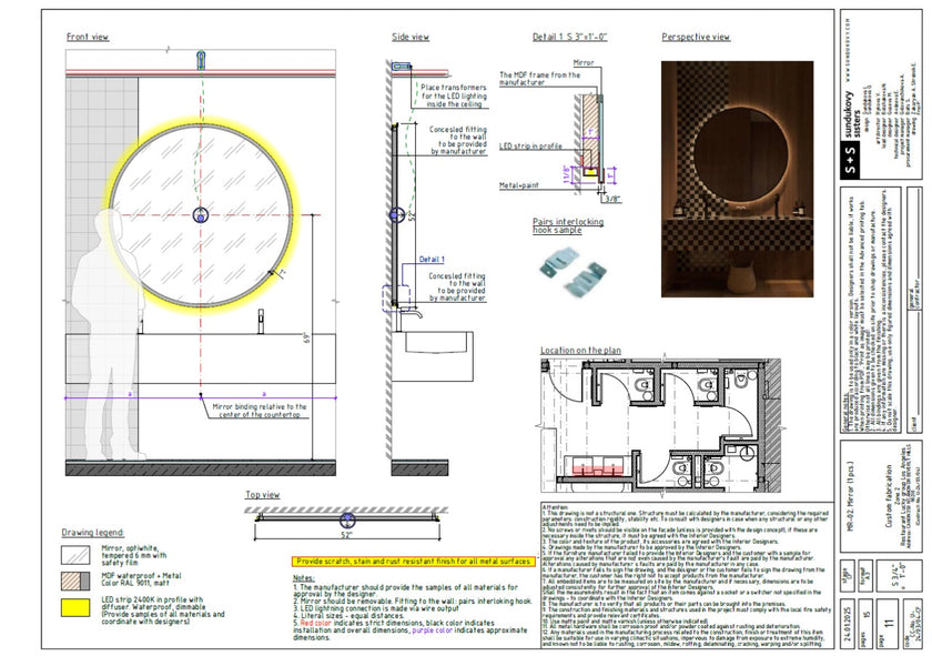 Round Vanity LED Mirror