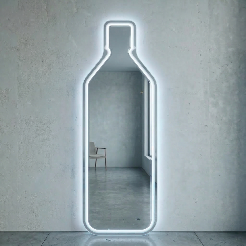 Bottle Style Frameless LED Mirror
